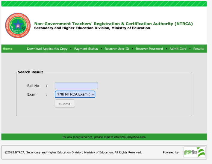 www ntrcateletalkcom bd Result 17th Preliminary Result Check Link 2023