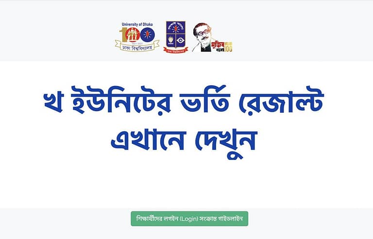 DU B Unit Result 2022 Published Today admission eis du.ac.bd Check Link DU kha Unit Result 2022