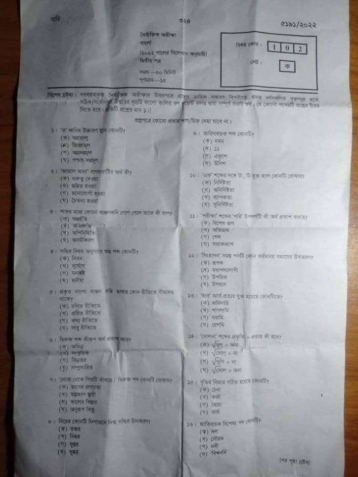 1683014743 514 SSC 2023 Bangla 2nd Paper MCQ Question Solution Dhaka